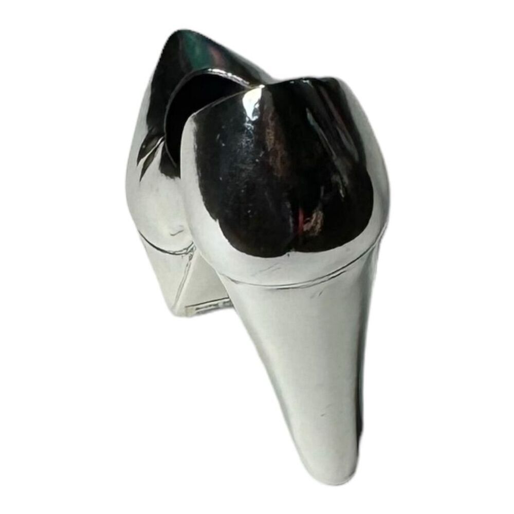 Just The Right Shoe Raine Royal Plush Silver Heels Collectible Miniature Vintage - Picture 7 of 8